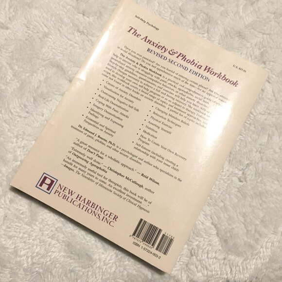 'The Anxiety and Phobia Workbook' Softcover By Edmund J. Bourne - Picture 2 of 5